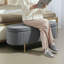 Banc de chambre rembourré, banc repose-pieds capitonné Channel, blanc crème-1334375609