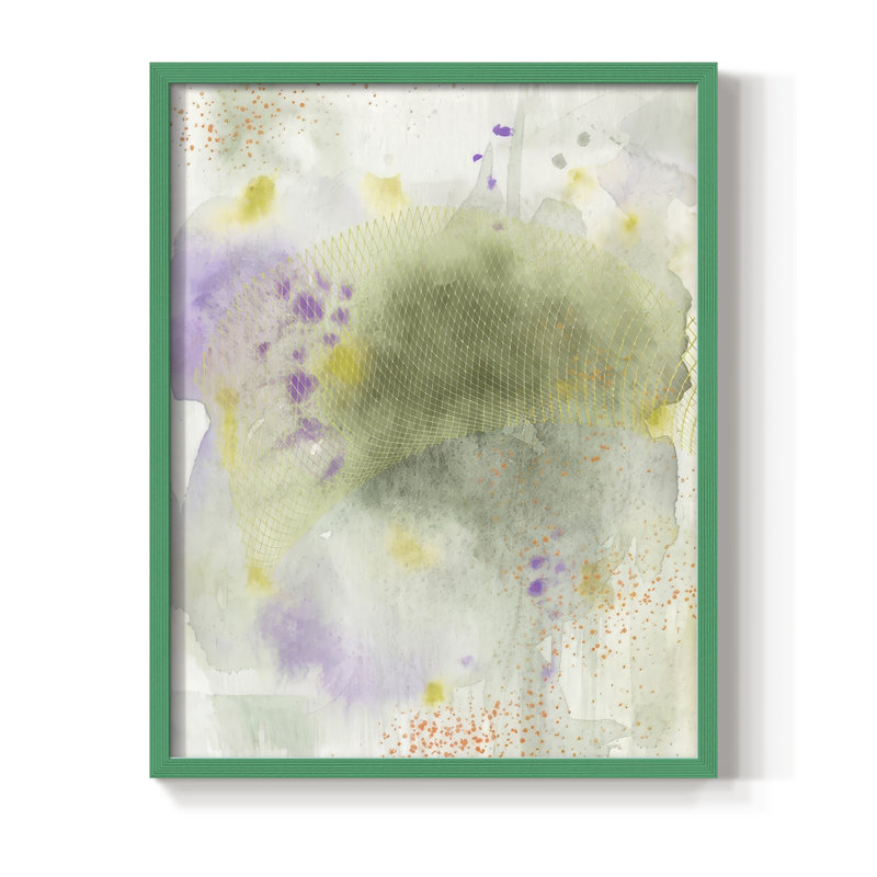 «Veil Of Sunshine I», reproduction encadrée - bois massif, H 30 po x l 24 po, Vert