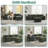 Mercer41 108" Wide Chenille 3-Seater Modular Sectional Sofa with Ottoman-346858618