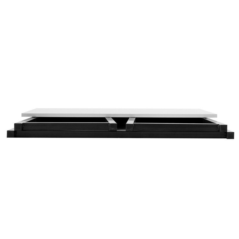 Skillman Metal Base Writing Desk, White