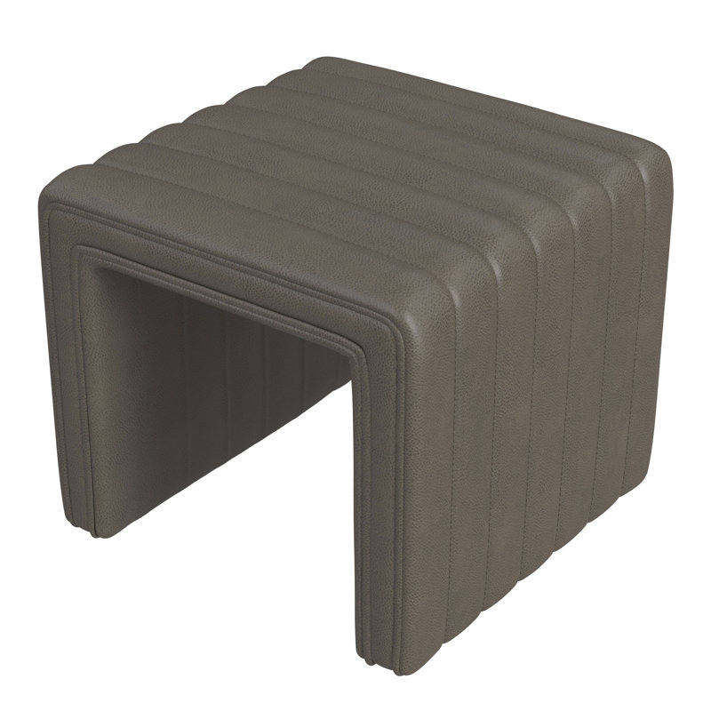Askolds Modern Channel Ottoman, Gray