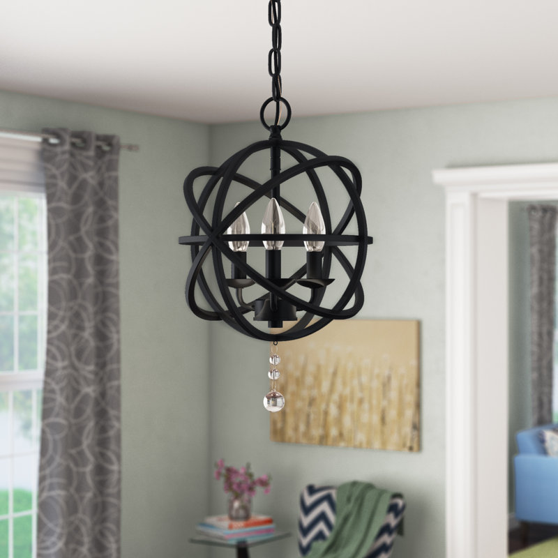 Puma 3 - Light Unique/Statement Pendant, Matte Black