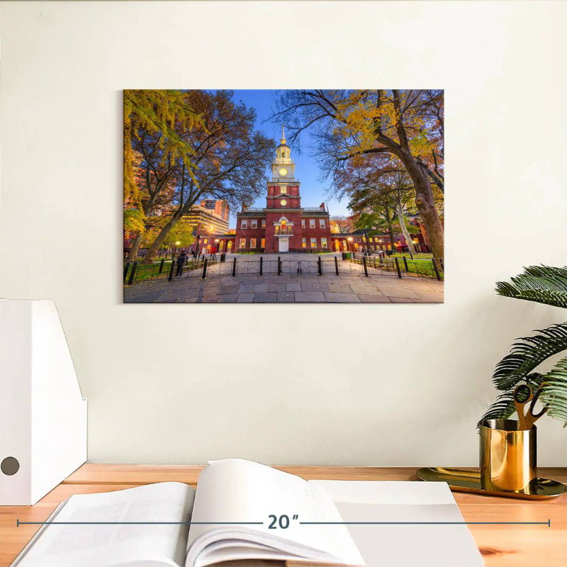 Independence Hall, 8" H x 12" W