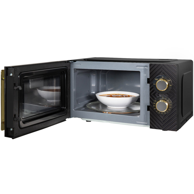 Russell Hobbs RHMM723B Compact Solo Manual Groove Microwave, Black