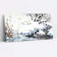 «Winter Snowscape With White Herons», ensemble de 1 reproduction d'art sur toile tendue-1539481525