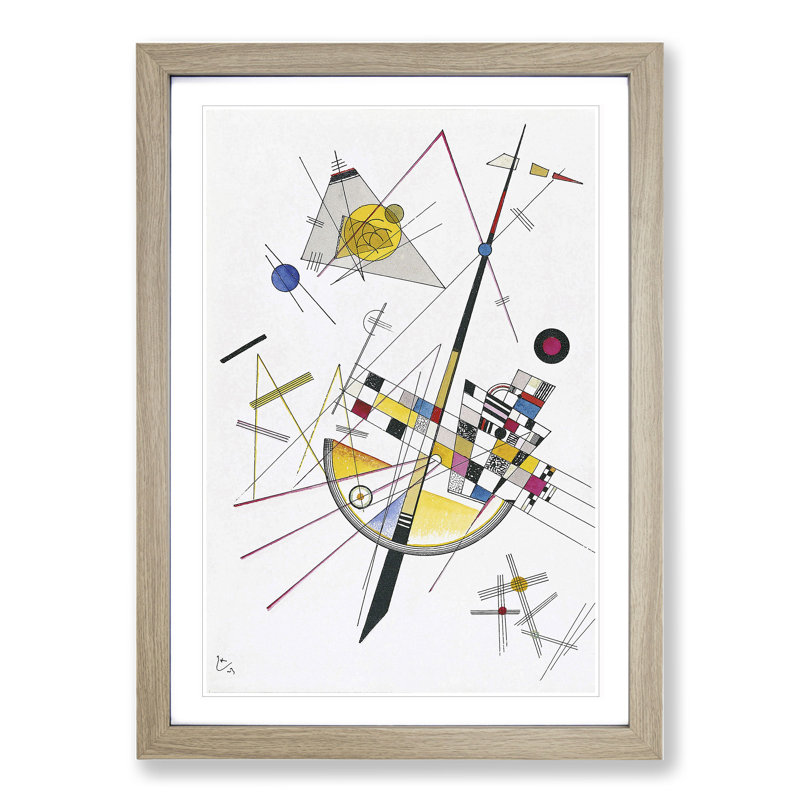 Delicate Tension by Wassily Kandinsky - Framed Print, 36cm H x 27cm W x 2cm D, Oak Framed