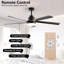 Ventilateur de plafond moderne en bois avec lumière et télécommande, moteur à courant continu réversible à 6 vitesses et ventilateur de plafond