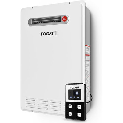 8.1 GPM 180,000 BTU Natural Gas Outdoor Tankless Water Heater -  FOGATTI, FDG-PM180SAW-NG