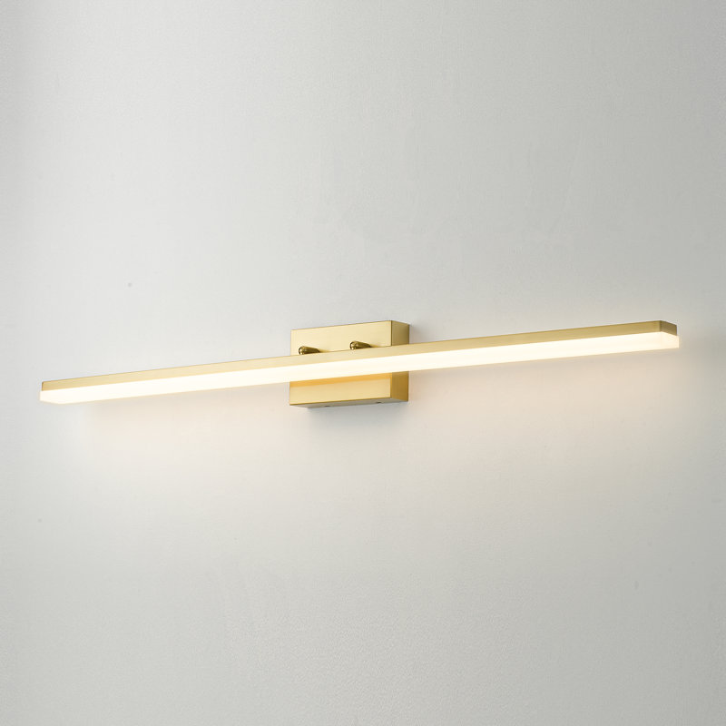 Barre d'éclairage de salle de bain 48 lumières DEL 46 W à intensité variable 48 W Alfonzie, Blanc chaud 3 000 K, Or brossé