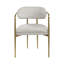Fauteuil en chenille et or Zayn Beige (ensemble de 2)