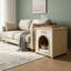 Maison pour animaux solide pour petits chiens, 21 tables d'appoint, jaune, blanc crème américain, style décontracté