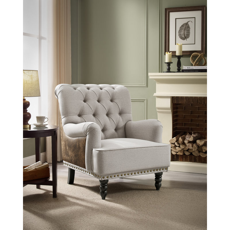 Ensemble de 2 fauteuils d'appoint à oreilles rembourrés de 31,5 po de largeur Erithon