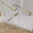 56-60"W X 32"D X 76"H Frameless Double Sliding Shower Door Enclosure, 5/16" Tempered Glass Corner Shower Door,  Shower Stall With Nano Coating, 304 Stainless Steel Hardware, Brushed Gold-123033799
