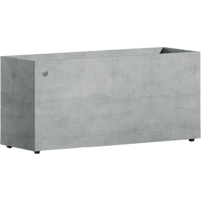Reglo Rectangular Planter –  (Bone) Finish – Fiberglass Indoor/Outdoor and Weather-Resistant Large Planter ( Exterior, 23.3" L x 11.5" W Interior)