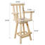 Tabouret de pub rustique avec pivot à 360 °, bois de sapin, brun, accoudoirs et repose-pieds pour un siège de bistro, une atmosphère charmante et confortable-1545193924