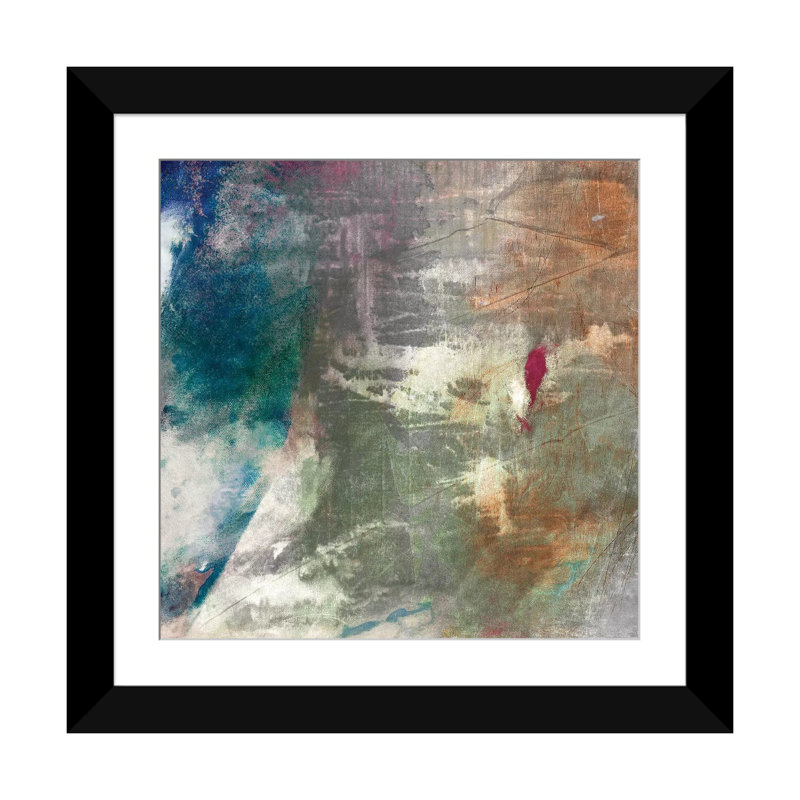« mod abstract i », reproduction de peinture à l’acrylique sur toile tendue, H 24 po x l 24 po x P 1 po, Blanc