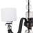 Winder 5 - Light Glass and Iron Chandelier
