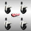 Jeu de 4 roulettes extensibles en caoutchouc souple-92142459