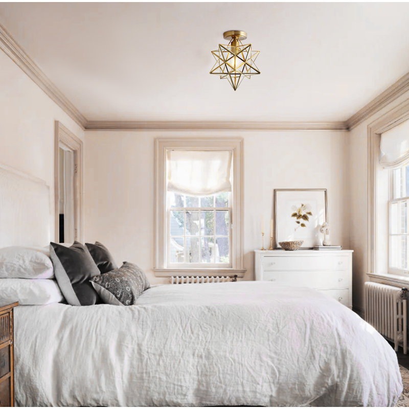 Clear Glass Semi Flush Mount