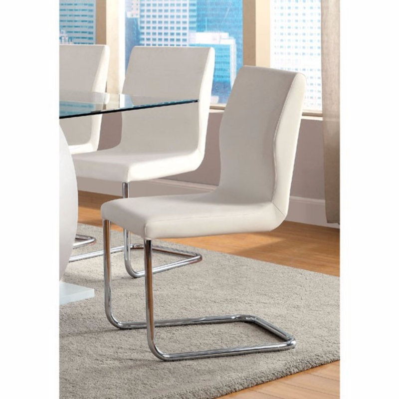 Chaise d'appoint contemporaine Lodge I, blanche, blanc