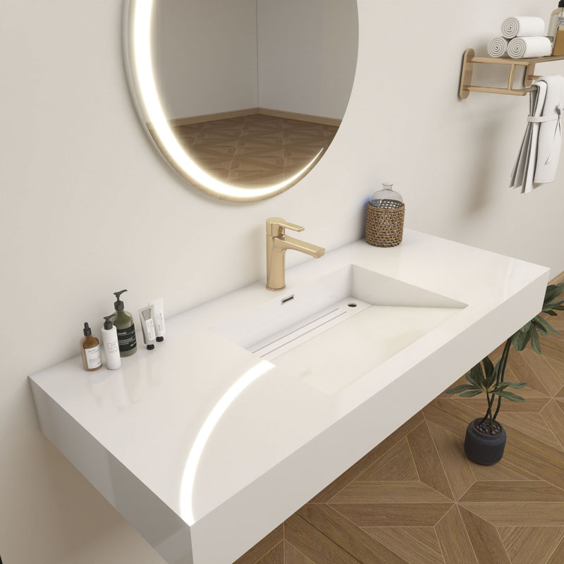 Comptoir de salle de bain en acrylique renforcé 48 po Jessica