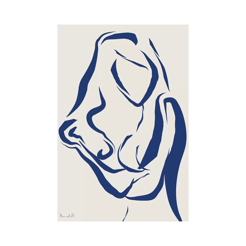 Nude Navy I by Dan Hobday - Wrapped Canvas Print, 20.32 cm H x 30.48 cm W