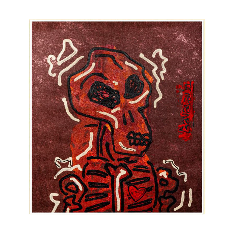 Sati - L'art abstrait | Acrylique sur papier peint texturé | Par Gavalav