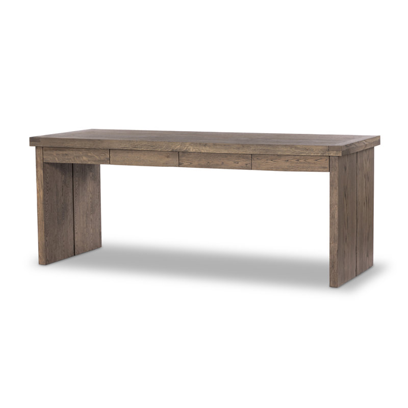 Nemo Solid Wood Writing Desk, Worn Oak