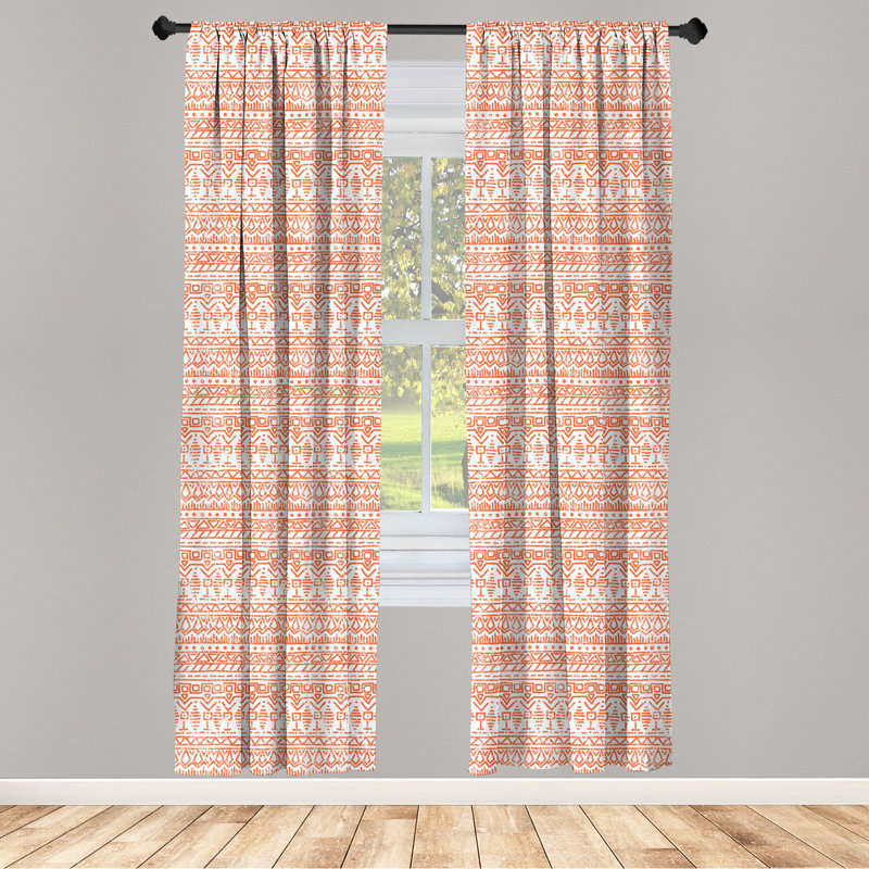 Panneaux de rideaux semi-transparents avec passe-tringle, 28 po x 95 po