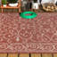 Tapis intérieur / extérieur rouge / beige tissé texturé Hagerman-127254230