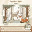 Papier peint auto-adhésif Mignon animaux de la forêt, cerf, lapin, lapin, couleurs neutres, H 69 po x l 96 po, papier peint amovible en PVC, adhésif pour chambre à coucher, salon, bureau à domicile-397228483