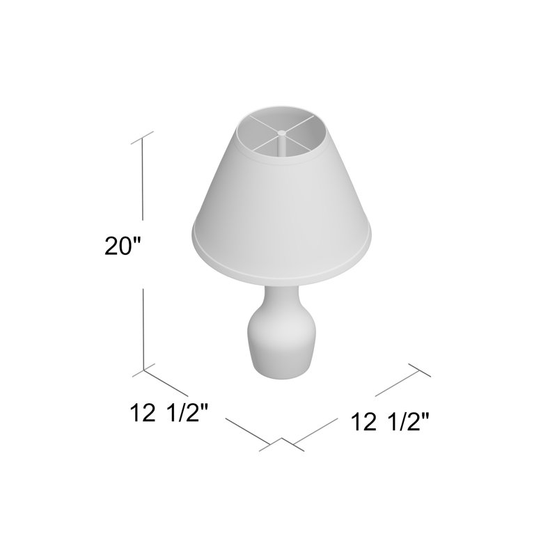 Cacia Ceramic Table Lamp Lamp, Dark Gray