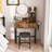 Makeup Vanity With LED Lights&3 Color And Power Outlet Makeup Vanity Table With 2 Big Drawers With Sturdy Metal Leg And Metal Chair ,Dressing Table For Bedroom Dressing Room (Brown)