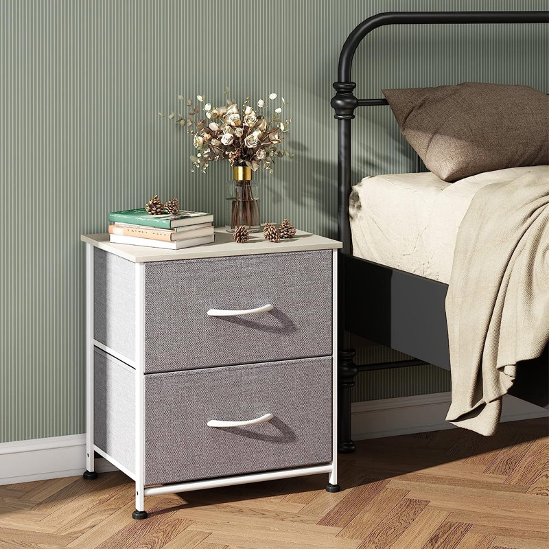 Table de chevet Aimy, Gris clair