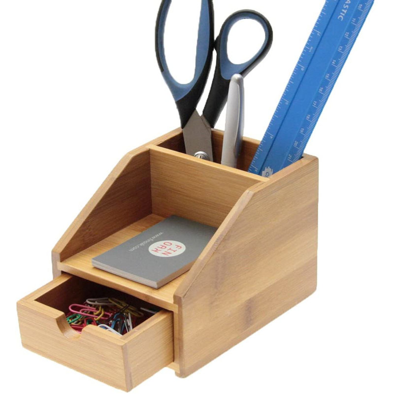 Wheeler Bamboo Desk Organiser