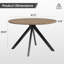 Table de salle à manger 47,2 "en bois massif pour 4 à 6 personnes avec base piédestal entrecroisée-380351241