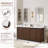 Friedliese 72" Double Bath Vanity with Silk White Quartz Stone Top-1980483651