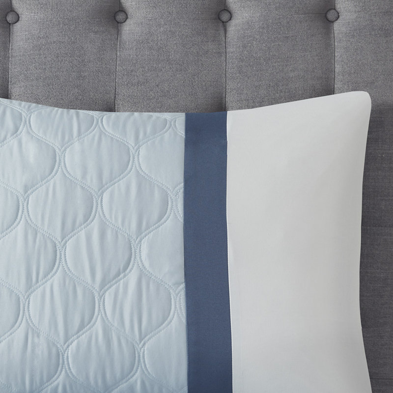 Ensemble de literie de luxe très grand, polyester hypoallergénique, bleu moderne pour la maison
