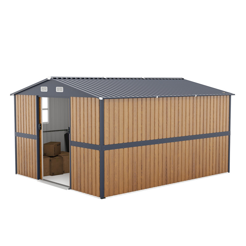 Abri de jardin polyvalent en métal avec portes de sécurité verrouillables - parfait pour le rangement dans la cour