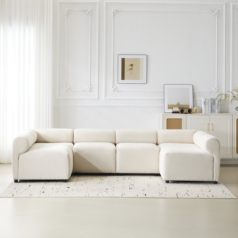 Canapé modulaire rembourré en U Briar, H 27 po x l 83 po x P 57 po