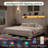 Metal Bed Frame With 2-Tier Storage Headboard,  2 Storage Drawers, Built In Charging Station & Led-134688293