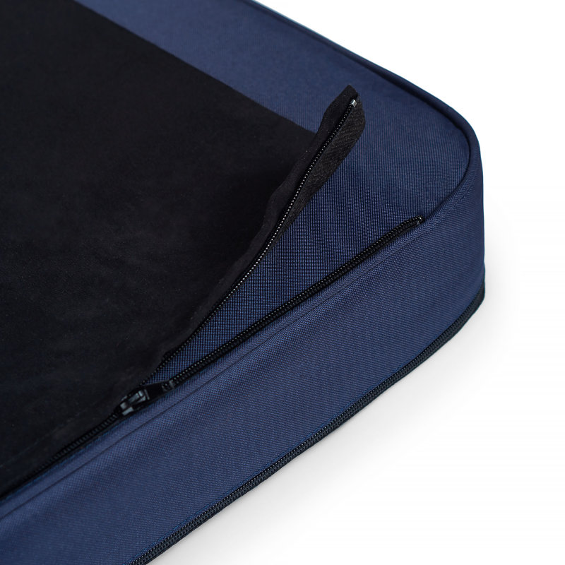 Cotton Pet Bed, Navy Blue, 8cm H x 100cm W x 67cm D