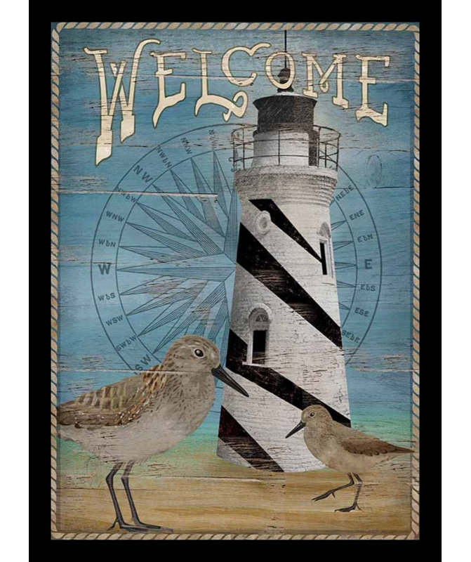 «Welcome Lighthouse» par Beth Albert, impression encadrée, H 32 po x l 24 po x P 1 po
