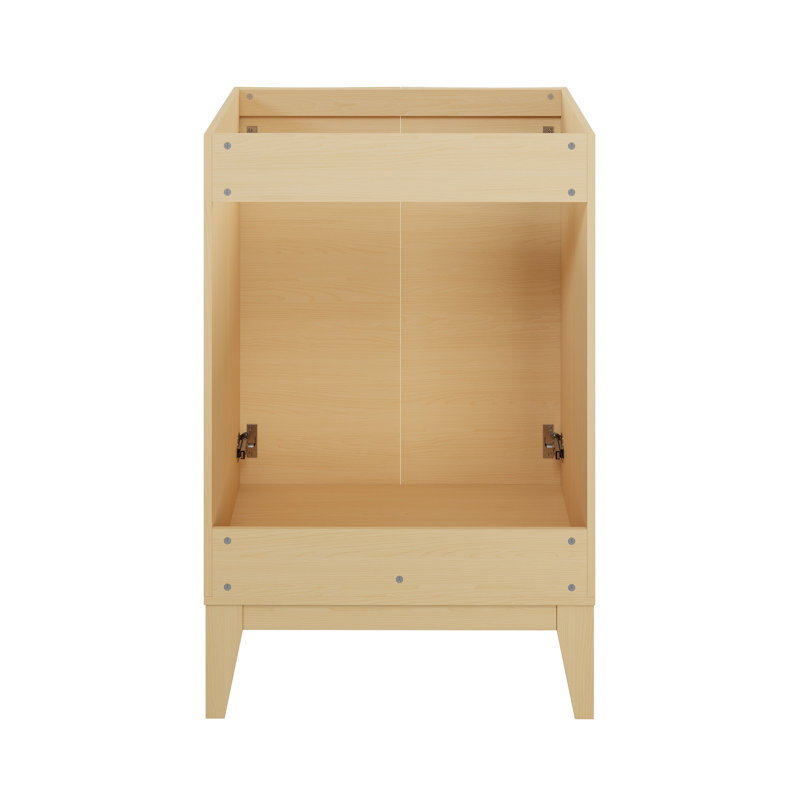 Meuble-lavabo blanc 24 po Cascade, Naturel