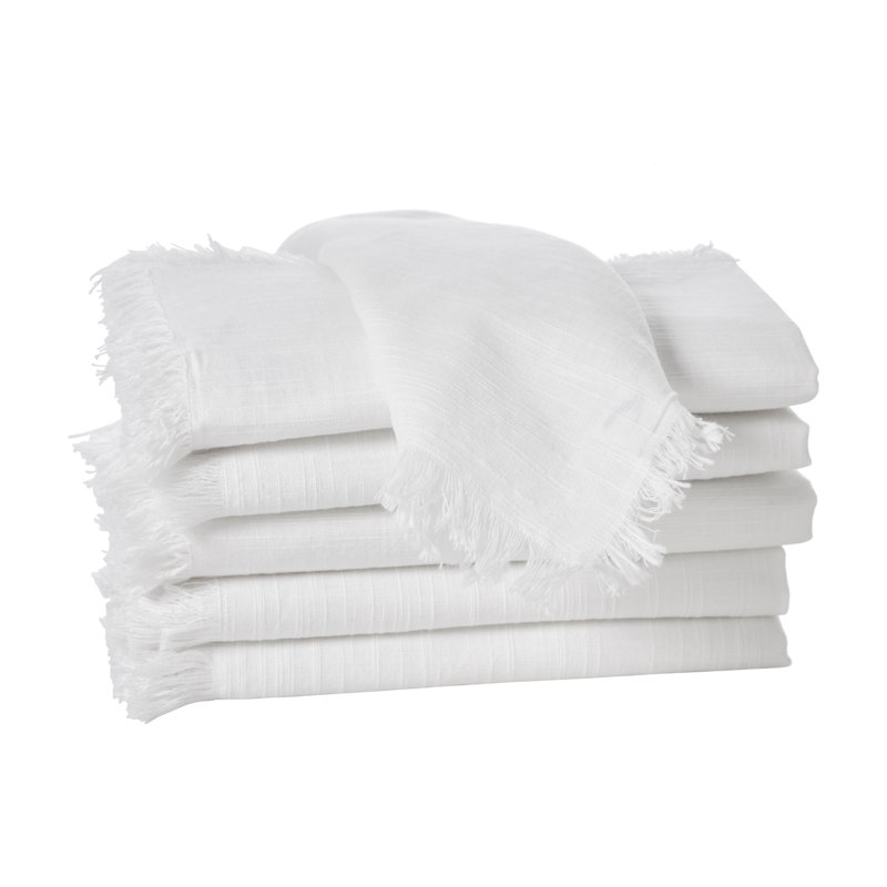 100% Cotton Solid Colour Varied Napkin, White