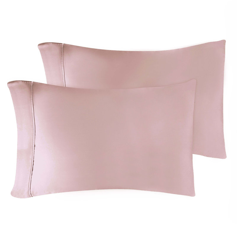 Superior 300 Thread Count Egyptian Cotton Blend Solid Pillowcases Set, Standard, Lavender