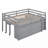 Henorel Kids Loft Bed with Desk, Dresser and Bookcase-2053013922-2053013924