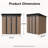 Compact Brown Metal Shed