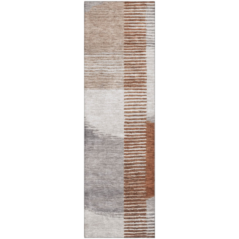 Premium Machine Washable Ariel Geometric Rug, Runner 2'3" x 7'6"