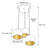 Elara 3-Light Cluster Cylinder Pendant